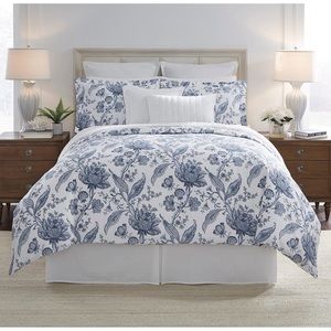 NWT Southern Living Kensington Floral Sateen Duvet Cover Mini Set Floral